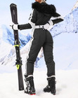 Women s Ski Suit Fur Collar Snowsuit Outdoor Sports Waterproof Jumpsuit Black M