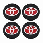 56mm Toyota Style Emblem Stickers Decals   4pcs Car Wheel Center Caps