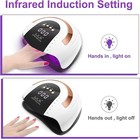 268w Uv Led Nail Lamp 57 Beads Gel Polish Dryer Professional Salon Home White