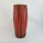 Handmade Red Wooden Madal Drum Nepali Folk Music 41cm