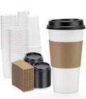 20 Oz Disposable Paper Coffee Cups-lids   200 Pack  Paper Cups For Hot Coffee