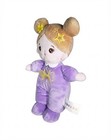 2023 Ouozzz Purple Mini Plush Rag Baby Doll Rattle Brown Eyes Lace Bow 11  Nwot
