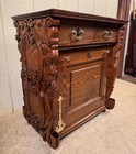 Antique Ash Highly Carved Custom Made Smoke Stand
