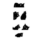 6pcs set Cute Black Cat Bookmarks Funny Magnet Design School Office Stationery