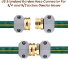 Garden Hose Repair Kit 2 4sets Female   Male Hose End Mender Fit For 5 8    3 4 
