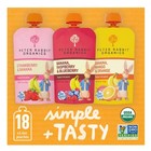 Peter Rabbit Organics Fruit Flavors Variety Pack 4 Oz  Squeezable Pouches  pa   