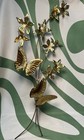 Set Of 2 Vintage Brass Butterfly Wall Hanging Art- Lightweight