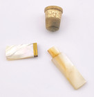 Antique Mother Of Pearl Needle Case And Gold Filled Thimble Mop