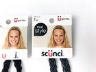3-pk Scunci Beaded Headwrap Black Silver Metallic Beads Hair Wrap Style 38214-a