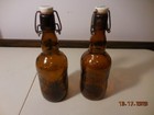 Grolsch Beer Florida Bottles Swing Top Amber Brown Embossed  Empty Set 2