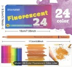 24 Brutfuner Fluorescent Pencils New Shipping Included