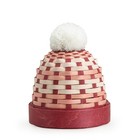 Dresden   Company Woven Toboggan Hat-burgundy   Blush- 2025 -longaberger Weavers