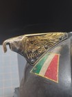 Vintage Msa Cairns 1044 Fireman Firefighter Fire Helmet   Brass Eagle   Shroud