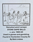 2 Lenni Lenape Stone Game Balls- Hunterdon Co   New Jersey- Ex  Lindaw