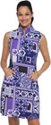 Ibkul Jacklin Sleeveless Zip Mock Dress Purple Size Xl Golf Upf 50 Nwt