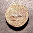Trajan W  Crouching Wolf  115 Ad  Imperial Roman Emperor Coin  17mm