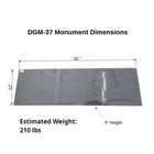 Black Granite Double Grass Cemetery Marker Dgm-37