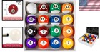 Billiard Balls Set Of 16  2-1 4  Resin Pool Table Balls Replacement
