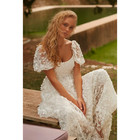 Anthropologie Willowby Lilia Lace Wedding Dress Size 22 Ivory Floral Bridal Gown