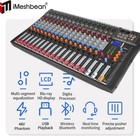 Pro 16 Channel Power Mixer Audio Mixing Console 16 Dsp W usb Bluetooth 110-220v