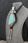Turquoise   Sterling Silver Vintage Bolo Tie - Bennie Ration