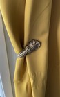 Antique Vintage French Gilded Metal Curtain Holders Pair