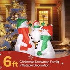 Vivohome 6ft Christmas Inflatable Outdoor Decoration   snowman Family Hug