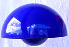 Verner Panton Flowerpot Vp1 Pendant Lamp Blue Danish Mid Century Modern Vintage