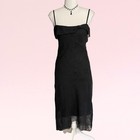 Vintage Y2k Black Chiffon Fairy Whimsygoth Glitter Witchy Asymmetrical Dress M