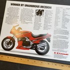 Vtg Kawasaki Ex500 Motorcycle 1987 1988 Full Color Glossy Sales Brochure Specs