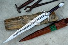 Custom Handmade Carbon Steel Blade Viking Dagger Knife Hunting Camping Knife