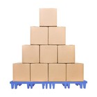6-pack Plastic Pallets 20x12x4in  330lb Capacity Moisture Proof Stackable Pads