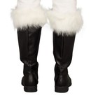 Adult Unisex Santa Claus Costume Black Boots Halloween Christmas Cosplay Shoes