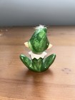 Vintage Green Pixie Elf Ceramic Japan Christmas 1950s Porcelain Ceramic Hair