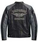 Harley-davidson Motorcycles Black gray Leather Motorcycle Jacket