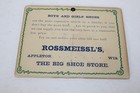 Vintage 1905 Advertising Rossmeissl s Big Shoe Store Appleton  Wi W  Needles