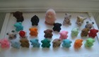 Vintage Lot Of 25 Miniature Flocked Fuzzy Teddy Bears  Dogs    Chick