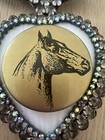 Sacred Heart Milagros With Unique Vintage Horse Medallion