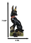 Egyptian God Of The Dead Anubis With Uraeus Crown Standing On Mummy Skull Statue