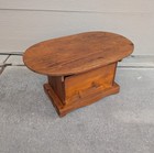 Antique Rustic Primitive Colonial Folk Art Pine Wood Tilt Top Tavern Chair Table