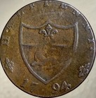 1795 Half Penny Conder Token   1794 Brunswick Great Britain Rare Type Full Dates