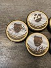 Boston Bruins Autographed Hockey Puck Lot Hamps Lindholm  Mittelstadt  Peeke  