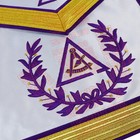 Prince Hall Grand Council Pha Past Thrice Illustrious Master Apron - White Satin
