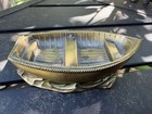 Vintage Brass Boat Ashtray Trinket Dish Heavy