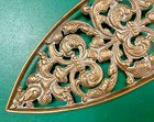 Large Quality Antique Cast Brass Trivet For Flat Irons 11 5x4 5x1 In Heavy  275 