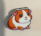 Unpossible Cuts Guinea Pig Wood Pierced Earrings Surgical Steel Posts Fun Orange
