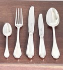 Christofle Pompadour Silverplated Flatware Set 61 Pcs For 12 People