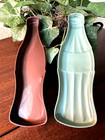 Vintage 1996 Coca-cola Coke Bottle Shaped Metal Tin Box Embossed Pencil Storage