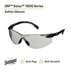 3m Solus 1000 Safety Glasses Gray Af Lens Black Temples Scotchgard S1507sgaf
