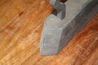 Antique Solid Cast Iron Sad Iron Twist Handle Heavy Doorstop Vintage